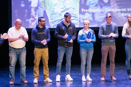 Naj športniki Kamnika za leto 2023 Lovro Planko in Maruša Mišmaš Zrimšek ter ekipa odbojkaric Calcit Volleya (35)